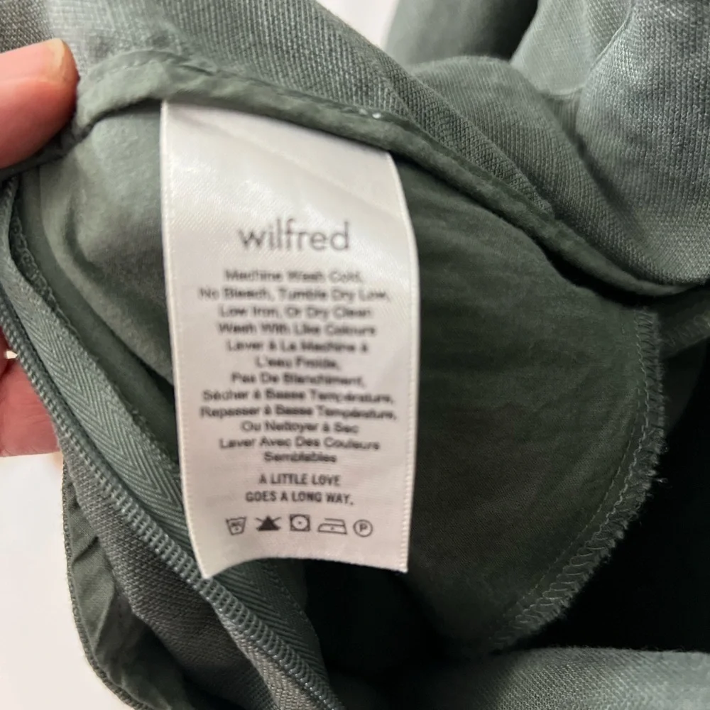 Aritzia Wilfred Brax Wrap Tie Back Jumpsuit Green Size 2